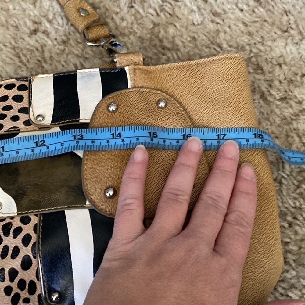 MULTI Animal Print Faux  Leather Tote Purse - Picture 8 of 12